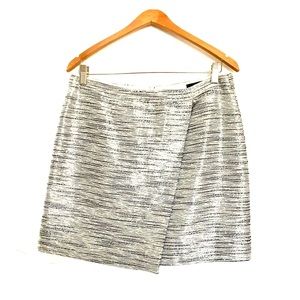 J.Crew Origami Skirt in Metallic Tweed size 8